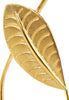 Long Twisted Rabbit Ear Leaf Earring in Gold Plate