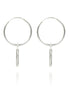 Silver Logo Leaf Single Hoop Earring EXCLUSIVE TO VINNIE DAY