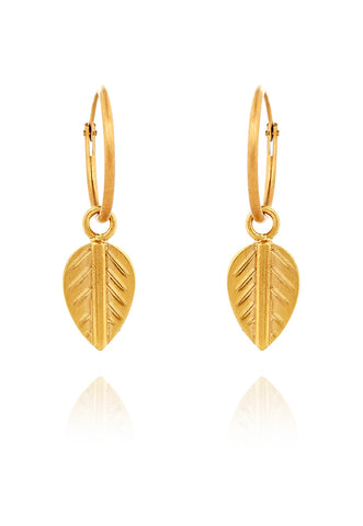 GOLD PLATED logo leaf earring EXCLUSIVE TO VINNIE DAY