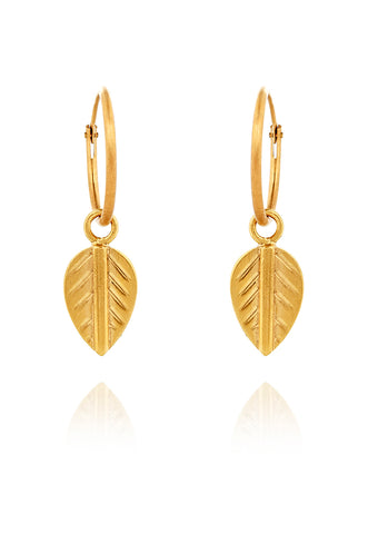 GOLD PLATED logo leaf earring EXCLUSIVE TO VINNIE DAY