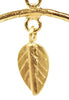 Single Leaf Hoop Earring in gold plate