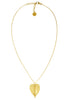 Banyan Tree Leaf Necklace in Gold Plate