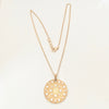 Zirconian diamante disc Necklace - Gold Plated